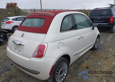 2012 Fiat 500C Lounge z USA, uszkodzony, nr VIN 3C3CFFER2CT360730